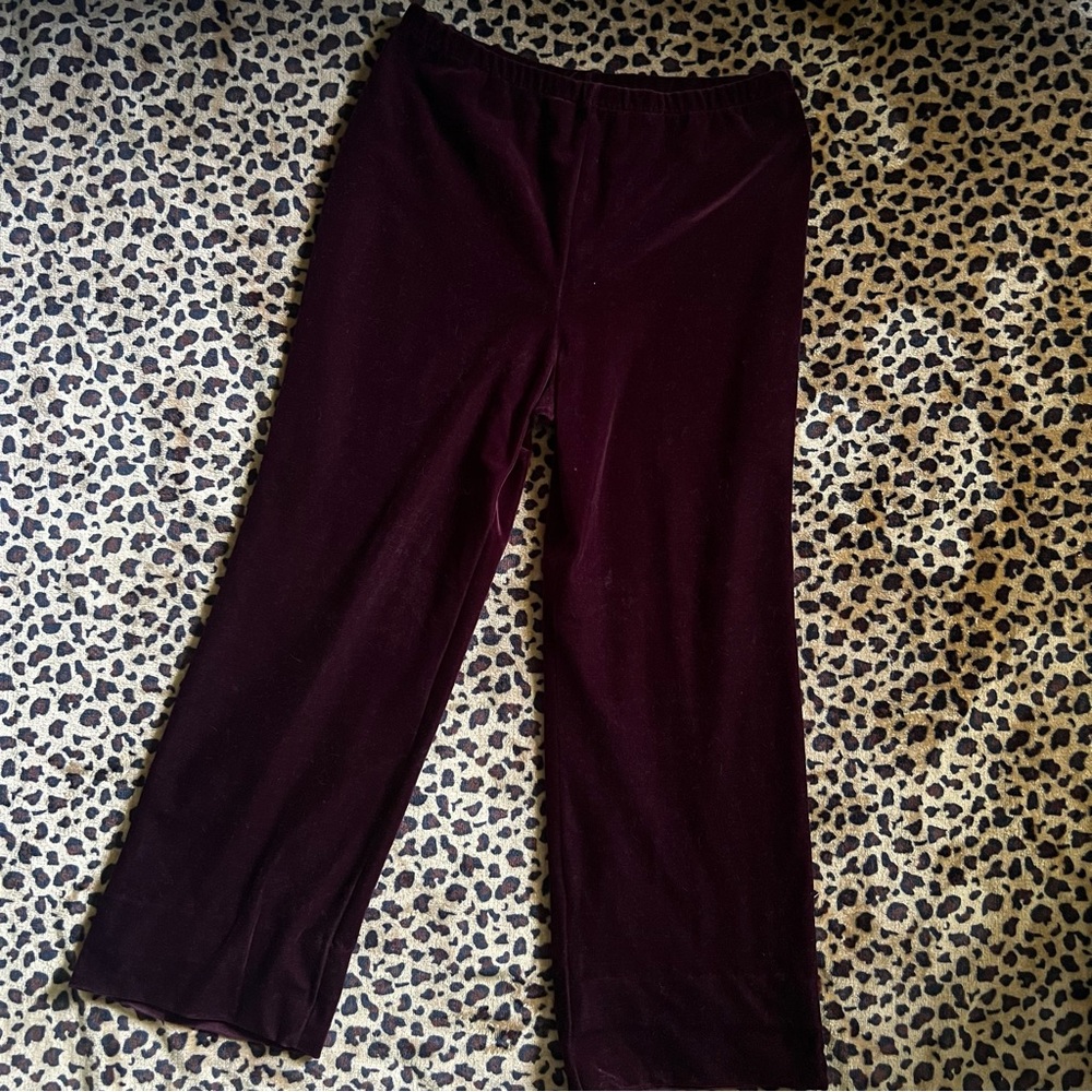 vintage ACT III high waisted burgundy velvet bell bottom / flares plus size